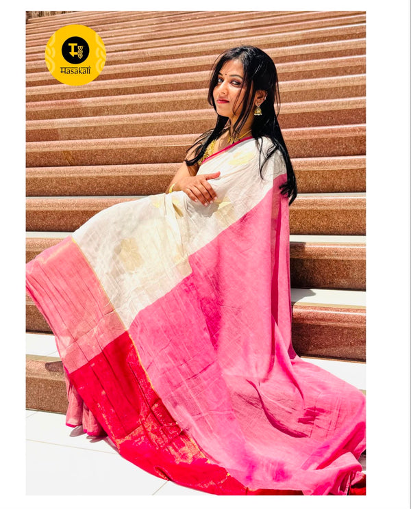 120 Count Pure Mulcotton Saree
