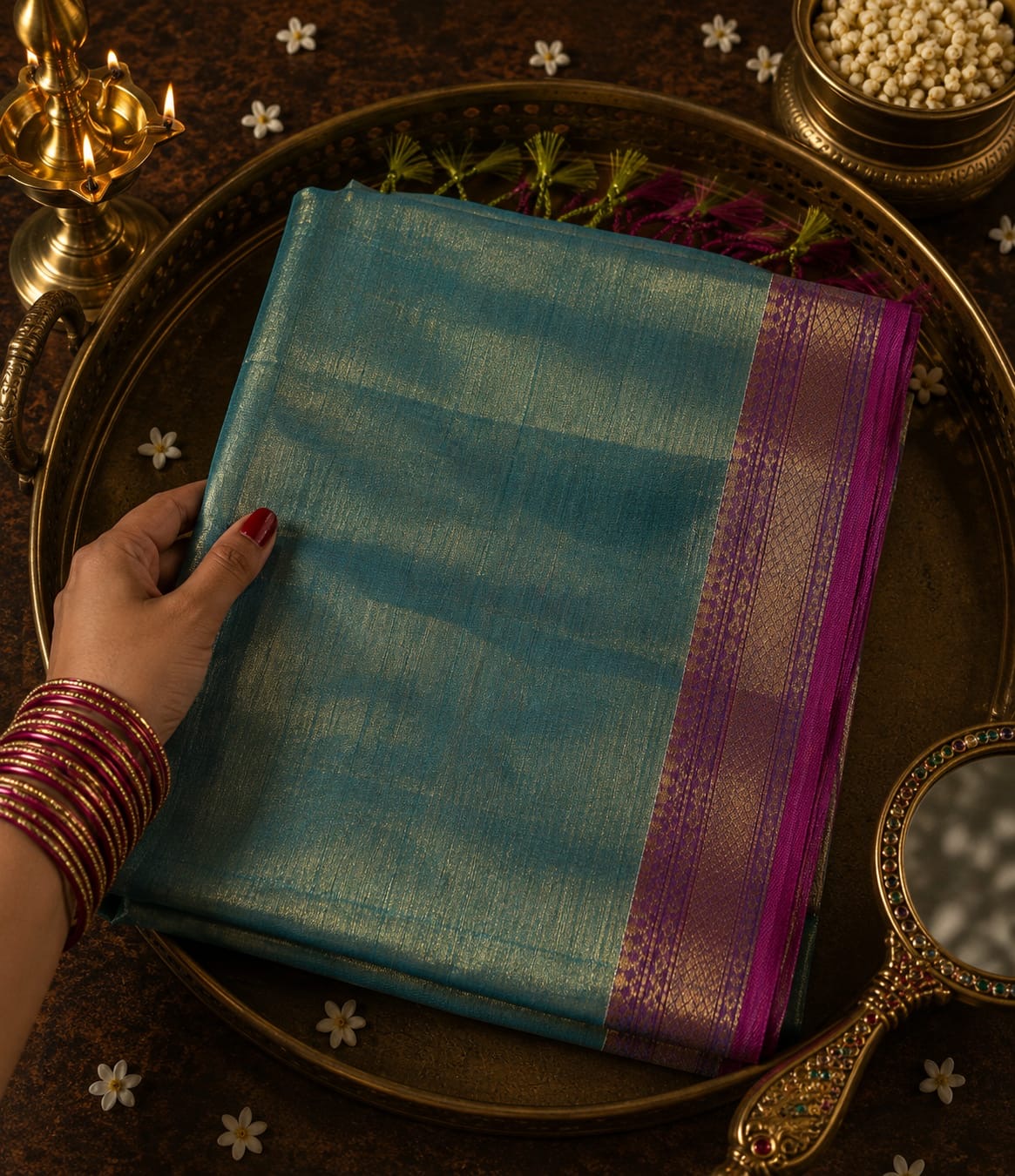 Tissue Linen Saree
