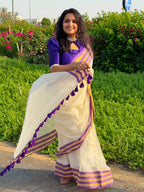 120 Count Pure Mulcotton Saree inspired from kanchipattu