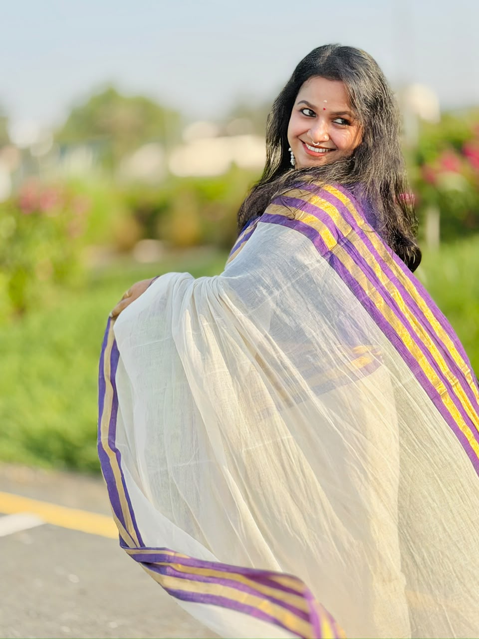 120 Count Pure Mulcotton Saree inspired from kanchipattu