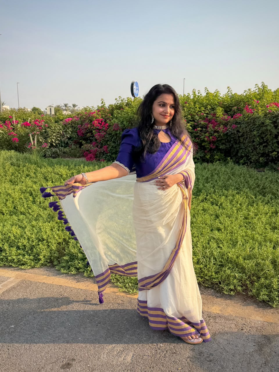 120 Count Pure Mulcotton Saree inspired from kanchipattu