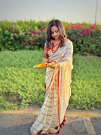 120 Count Pure Mulcotton Saree inspired from kanchipattu