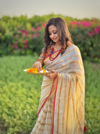 120 Count Pure Mulcotton Saree inspired from kanchipattu