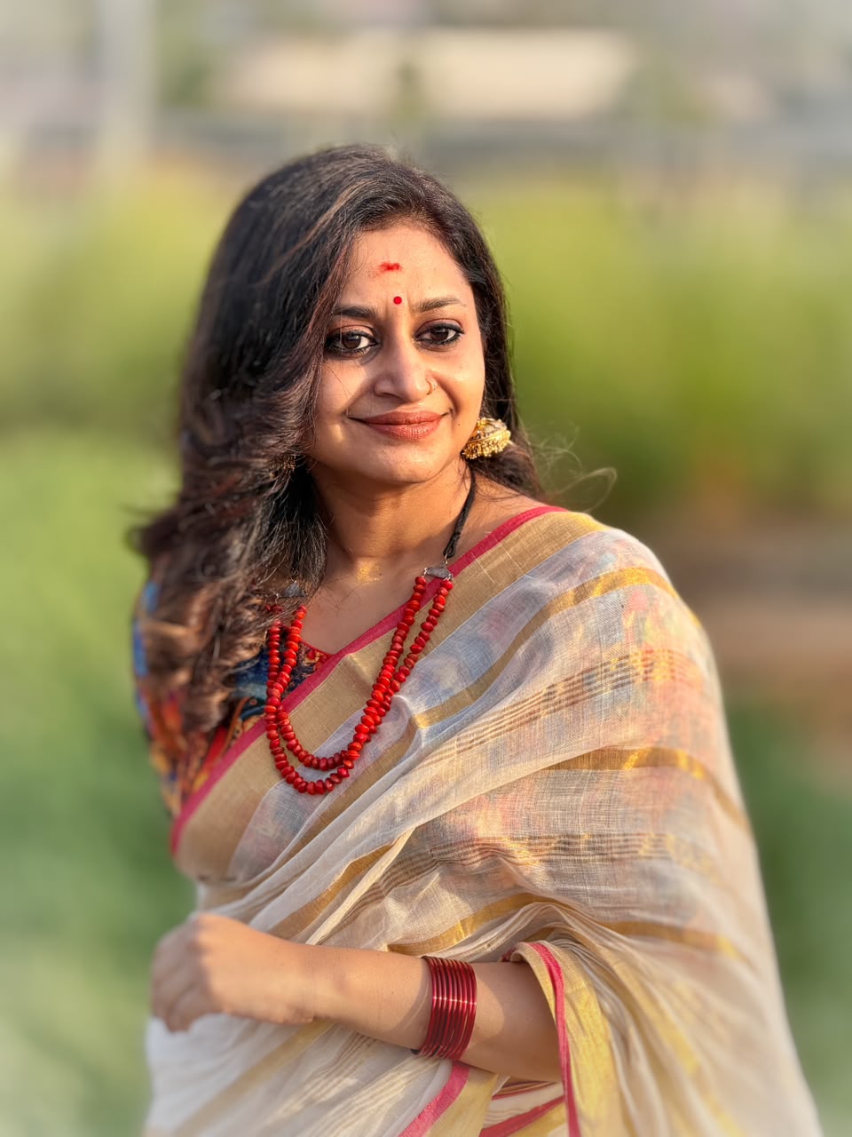 120 Count Pure Mulcotton Saree inspired from kanchipattu