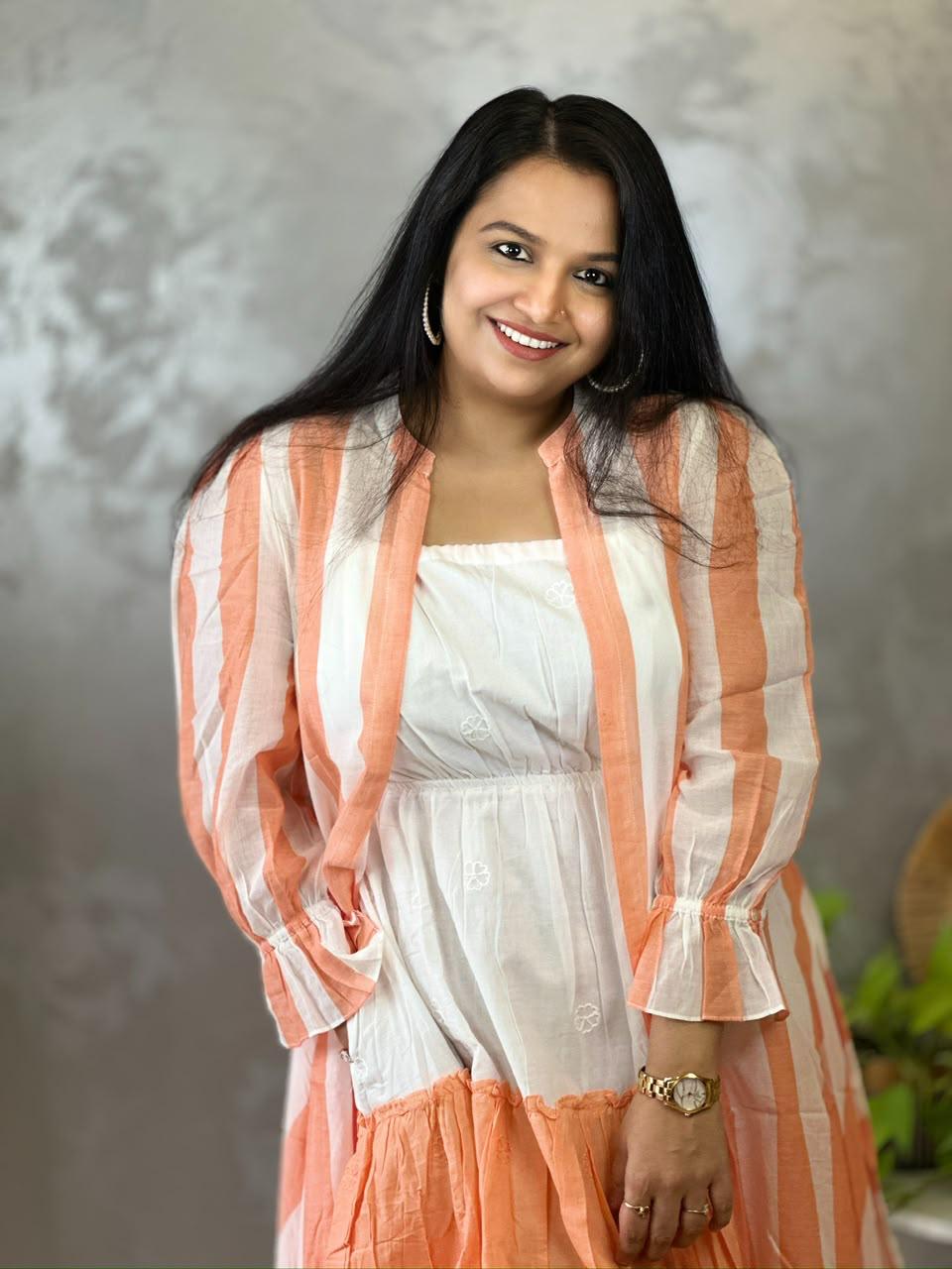 Pure Mul Cotton Midi Jacket Dress