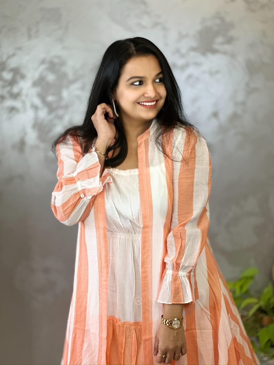Pure Mul Cotton Midi Jacket Dress