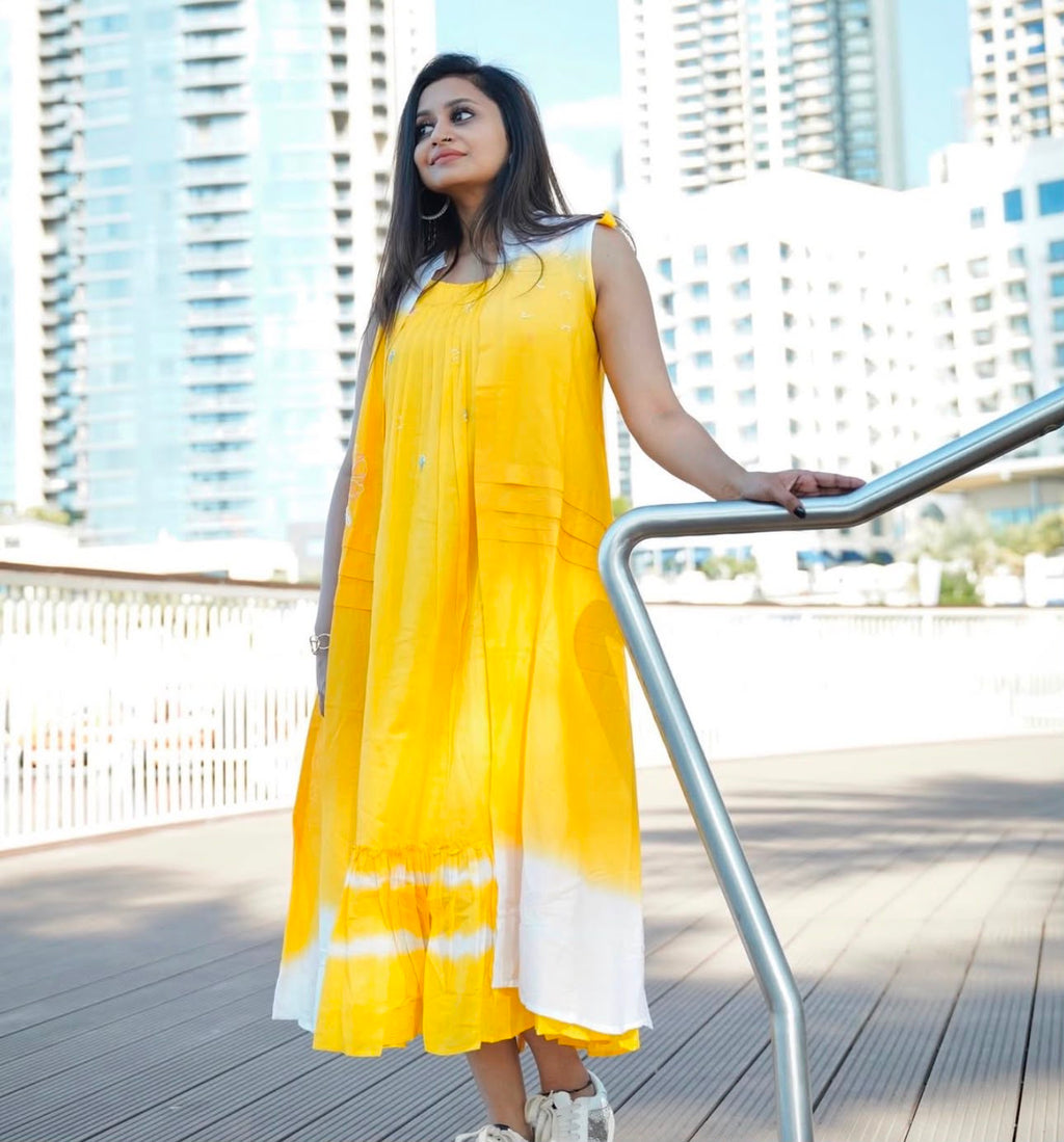 Pure Mul Cotton Midi Jacket Dress