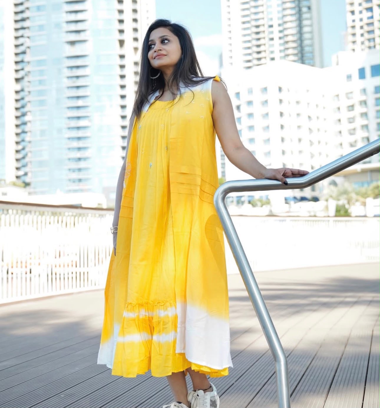 Pure Mul Cotton Midi Jacket Dress
