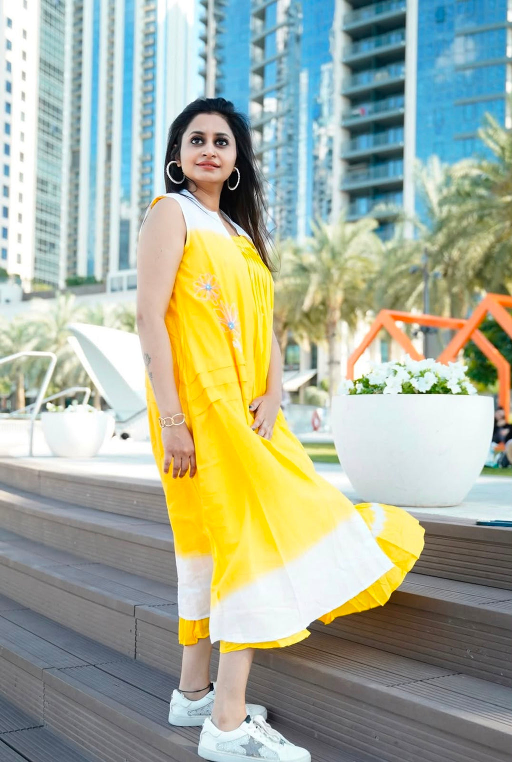 Pure Mul Cotton Midi Jacket Dress