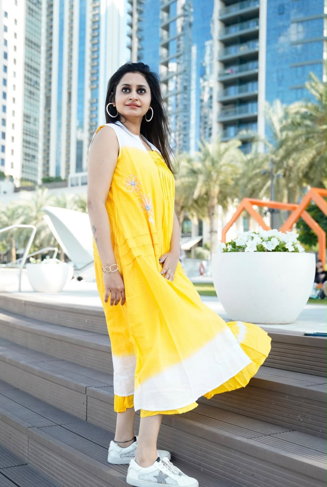 Pure Mul Cotton Midi Jacket Dress