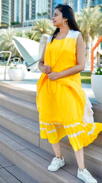 Pure Mul Cotton Midi Jacket Dress
