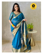 Linen Saree inspired from kanchipattu