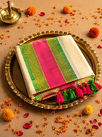 120 Count Pure Mulcotton Saree inspired from kanchipattu