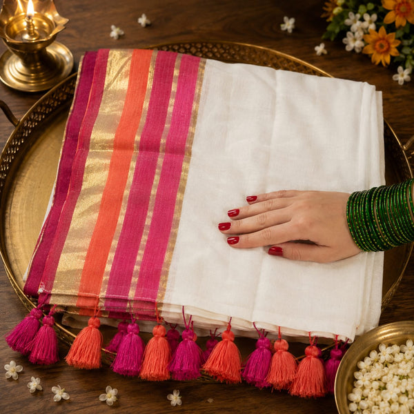 120 Count Pure Mulcotton Saree