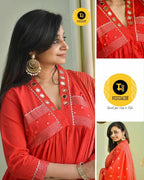 Scarlet Handwork Alia-Cut Anarkali – 3-Piece Set