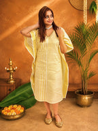 Golden Tissue Indo-Western Kaftan