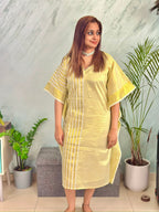 Golden Tissue Indo-Western Kaftan