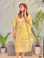 Golden Tissue Indo-Western Kaftan