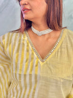 Golden Tissue Indo-Western Kaftan