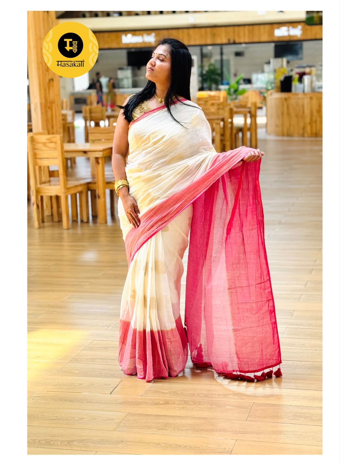 120 Count Pure Mulcotton Saree