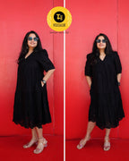 Soft Cotton hakoba dress with pockets