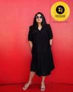 Soft Cotton hakoba dress with pockets