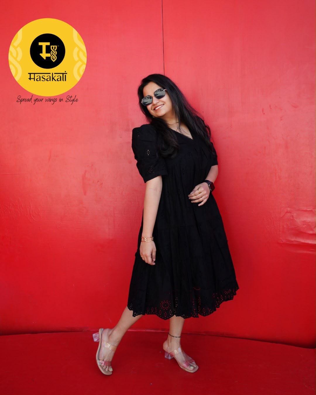 Soft Cotton hakoba dress with pockets