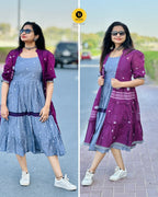Jamdani Dress with Jacket
