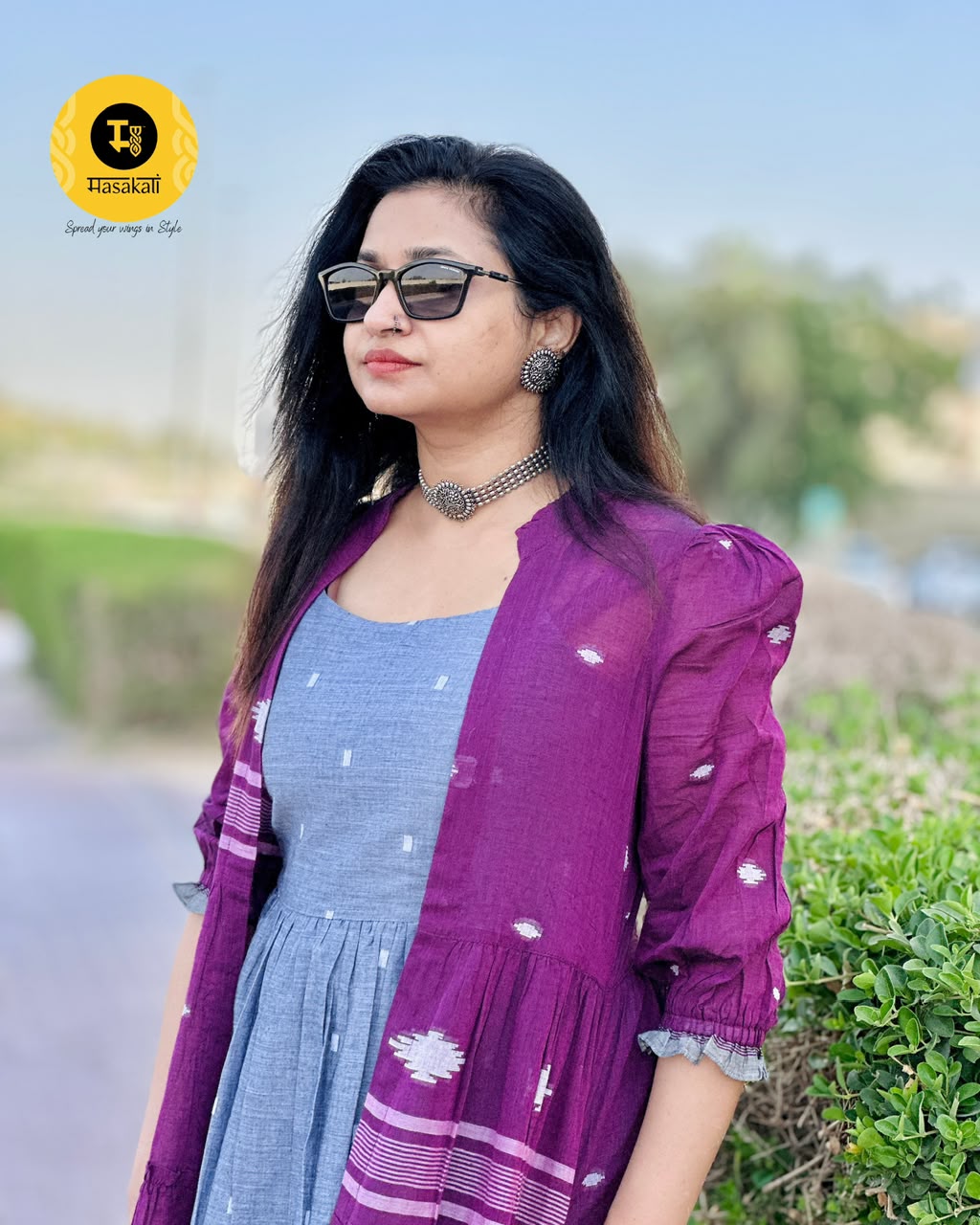 Jamdani Dress with Jacket