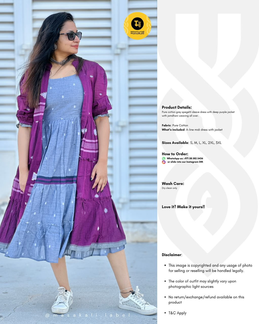 Jamdani Dress with Jacket