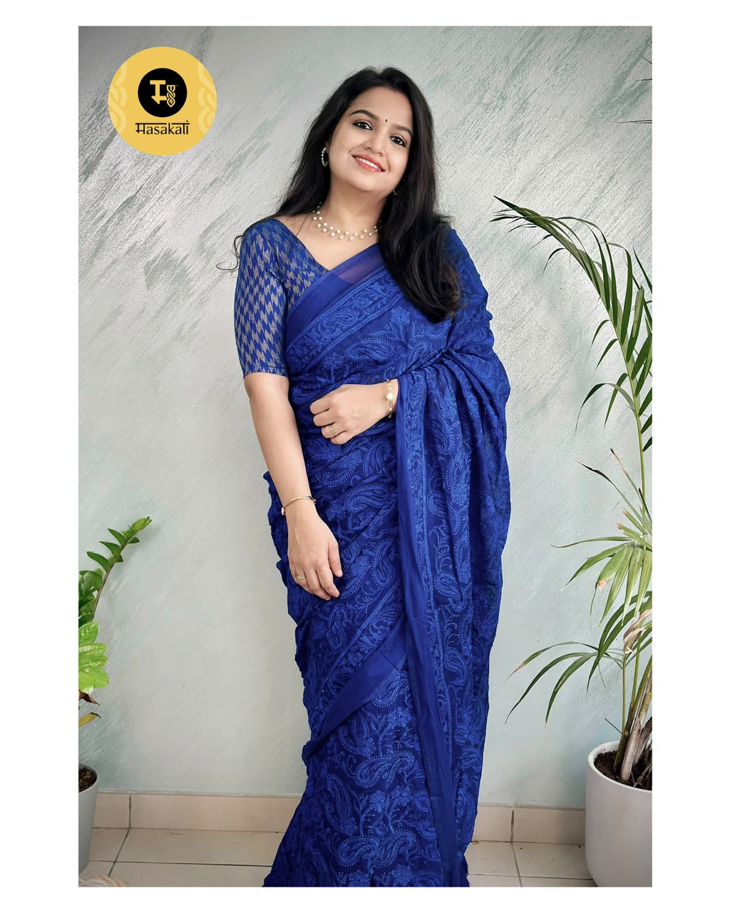 Mul Cotton Saree – Chikankari Inspired Work