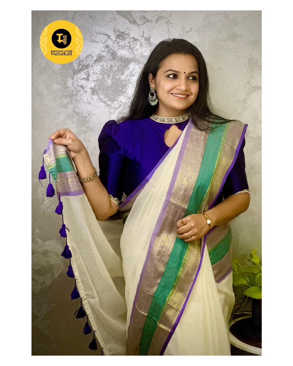 120count Pure mulcotton Saree