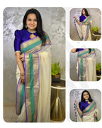 120count Pure mulcotton Saree