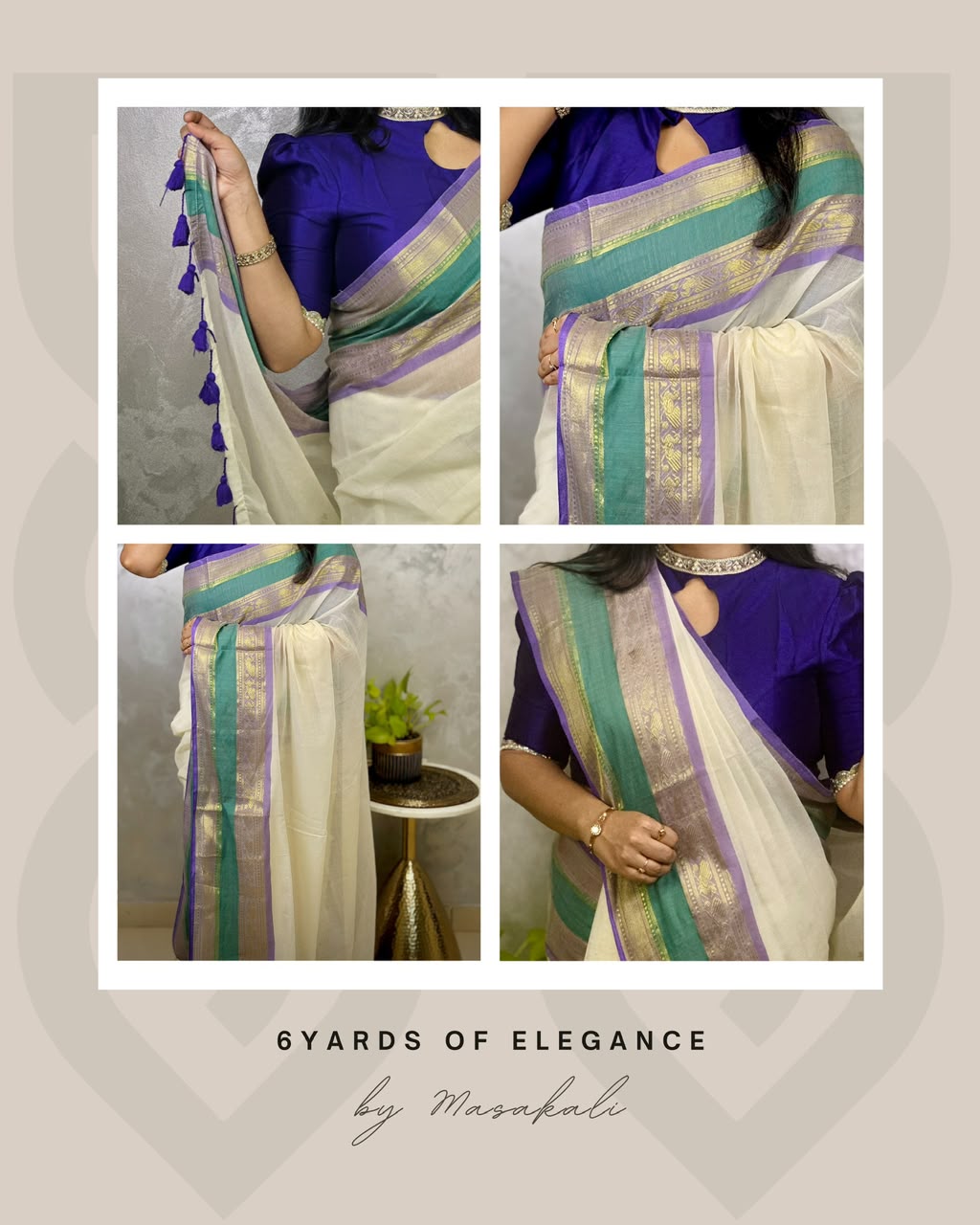 120count Pure mulcotton Saree