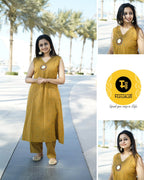 Handloom Cotton Mirror Work Co-ord Set