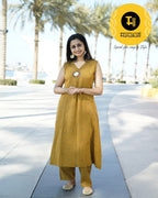 Handloom Cotton Mirror Work Co-ord Set