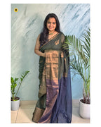 120 Count Pure Mul Cotton Saree with Wide Zari Border