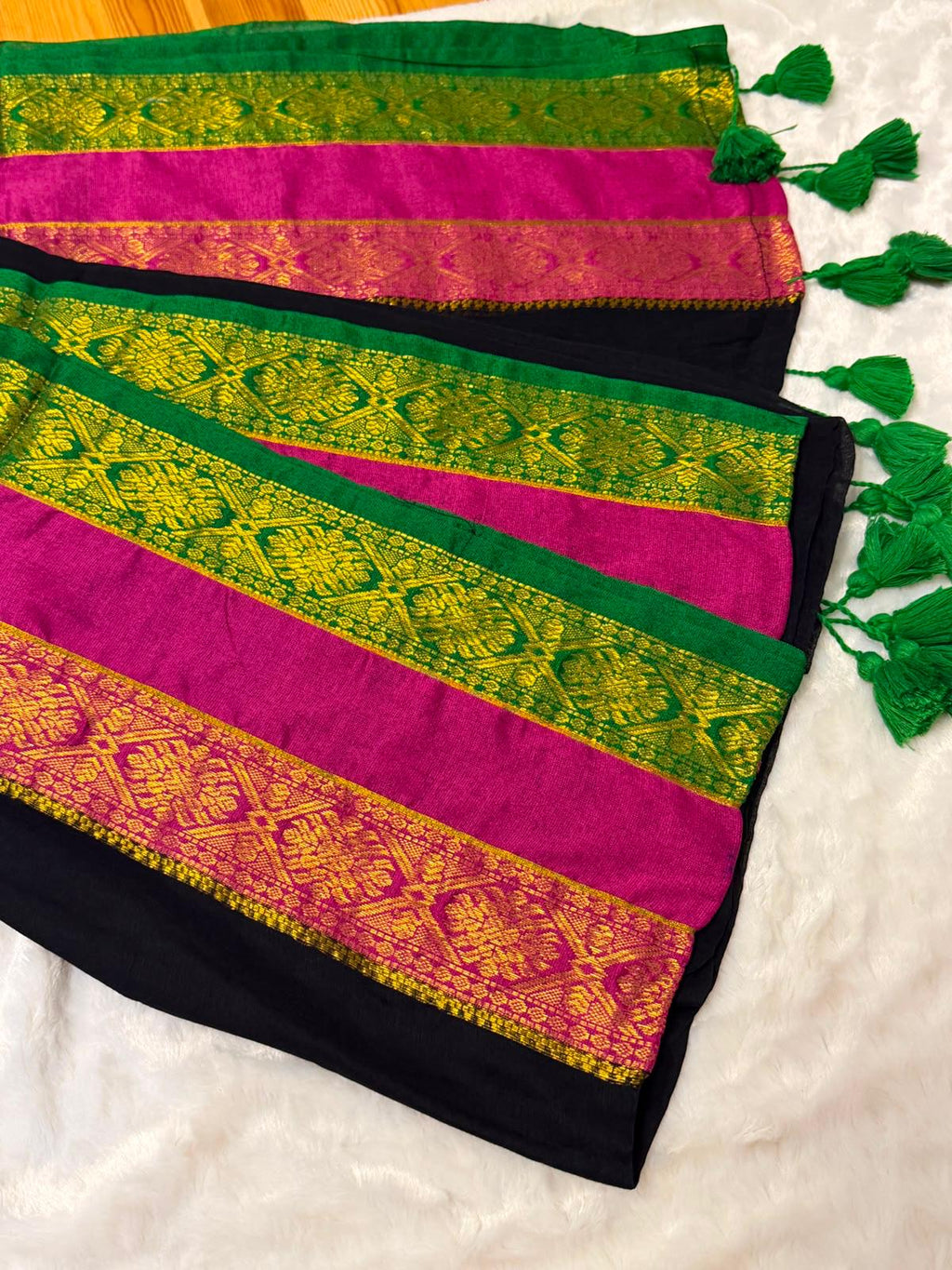 120 Count Pure Mulcotton Saree inspired from kanchipattu