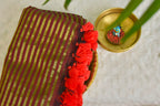Premium Khadi Cotton Saree with Zari Stripes