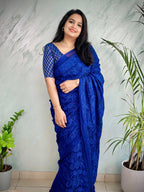 Mul Cotton Saree – Chikankari Inspired Work